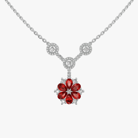 Uranus Ruby Jewelry Necklace